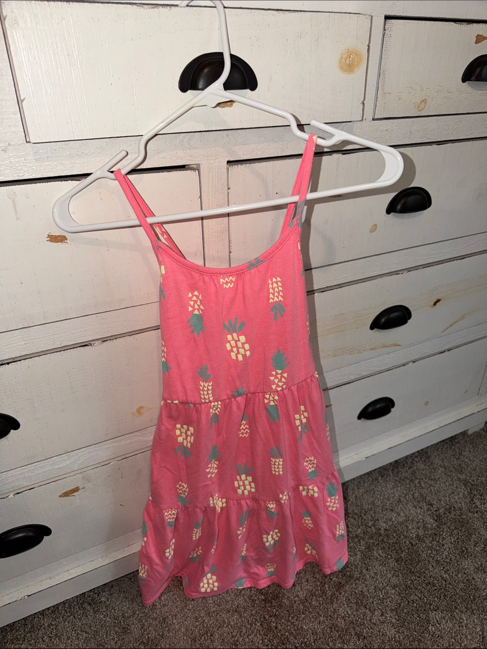 Cat & Jack Pink Pineapple Tiered Sundress